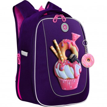 Рюкзак школьный GRIZZLY RAf-392-1 фиолетовый