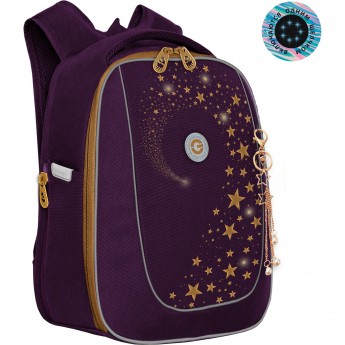Рюкзак школьный GRIZZLY RAF-392-4 фиолетовый