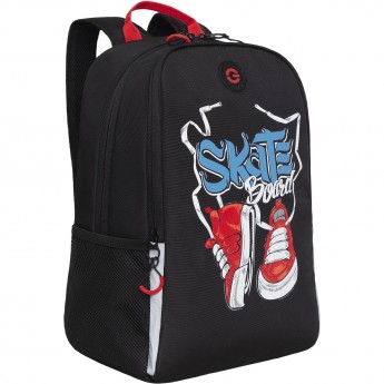Рюкзак школьный GRIZZLY RB-351-7 /1 черный - красный