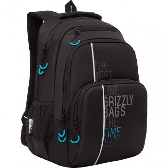Рюкзак школьный GRIZZLY RU-030-31m черный - бирюзовый